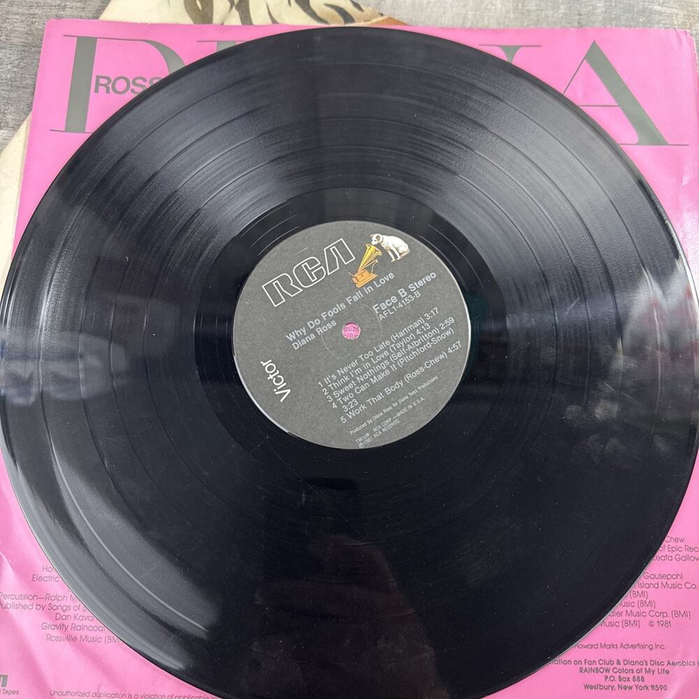 Mint- Diana Ross Why Do Fools Fall In Love RCA Records 1981 LP record - Picture 8 of 10
